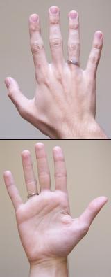 Fotos einer menschlichen Hand