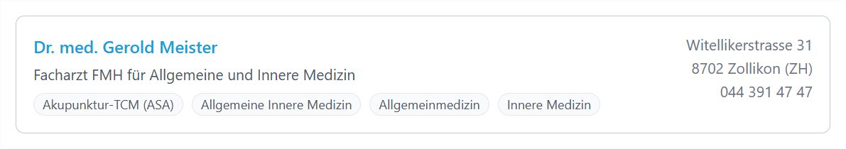 Beispiel eines einfachen Listeneintrags