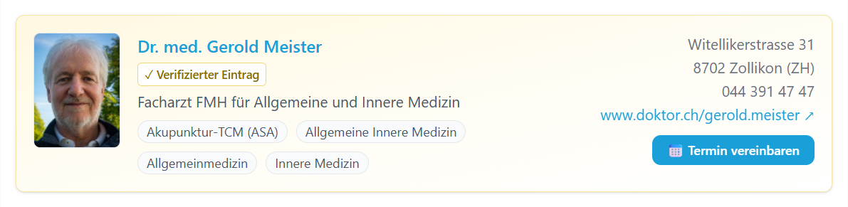 Beispiel eines verifizierten Eintrags