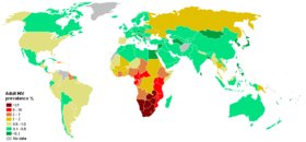 Internationaler Vergleich − Anteil der HIV-Infizierten und Aidskranken an der Bevölkerung, 2005