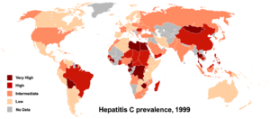 Verbreitung Hepatitis C (Stand 1999)